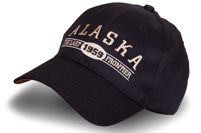 Чёрная бейсболка Alaska | Купить фирменные бейсболки по специальной цене