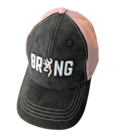 Черная бейсболка Browning с розовой сеткой и вышивкой