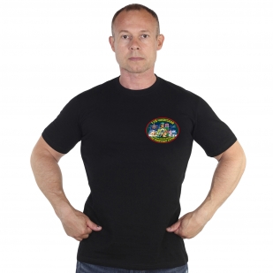 Чёрная футболка 110 Чукотского погранотряда