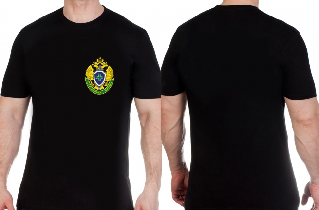 Черная футболка с эмблемой ПС ФСБ с доставкой