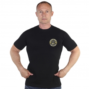 Чёрная футболка с термоаппликацией Группа Вагнера