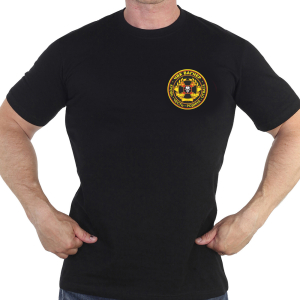 Чёрная футболка с термотрансфером ЧВК "Группа Вагнер"