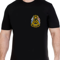 Черная футболка с вышитым шевроном Балтийского флота
