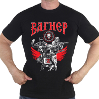 Черная футболка "Вагнер"