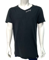 Черная мужская футболка K S C Y с белым принтом