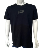 Черная мужская футболка NXP с принтом