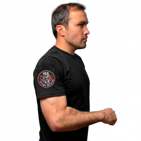 Черная мужская футболка с термотрансфером ЧВК Группа Вагнера