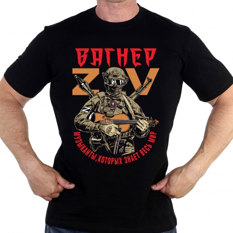 Черная мужская футболка ZV "Вагнер" 