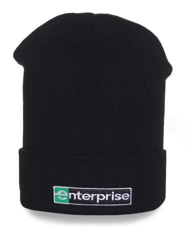Черная мужская шапка Enterprise