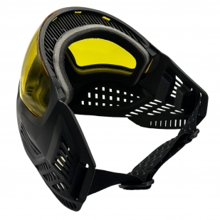 Черная пейнтбольная маска Virtue VIO Ascend с желтой линзой