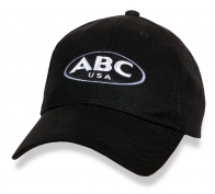 Черная скромная бейсболка ABC