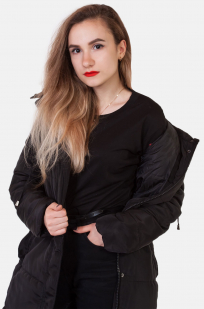 Черное стеганое пальто Review (Австралия) купить в Военпро