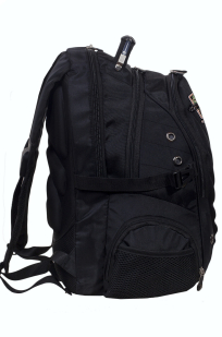 Черный эргономичный рюкзак с эмблемой Охотничий Спецназ - заказать по низкой цене