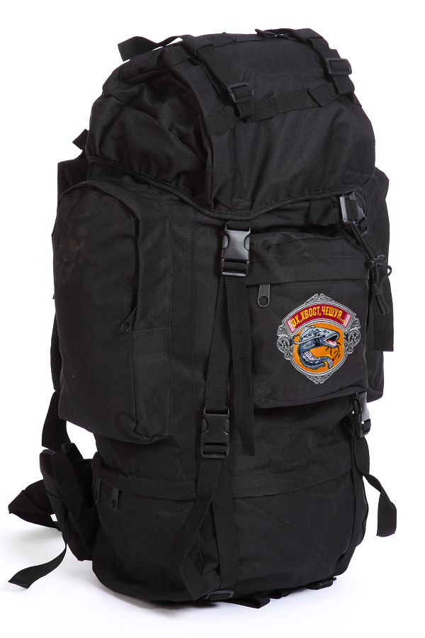 Черный походный рюкзак с тематической нашивкой Эх, хвост, чешуя... - заказать в подарок