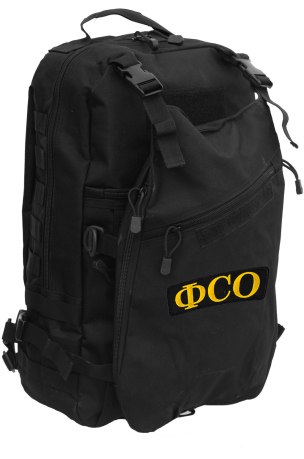 Черный штурмовой рюкзак с нашивкой ФСО - купить с доставкой