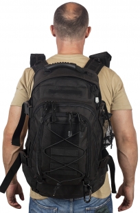 Купить черный тактический рюкзак с отделением для гидратора 3-Day Expandable Backpack Black