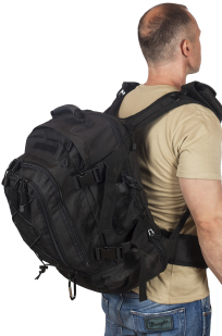 Черный тактический рюкзак с отделением для гидратора 3-Day Expandable Backpack Black высокого качества