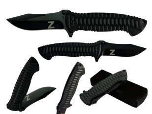 Черный универсальный складной нож с символом Z