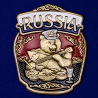 Декоративная накладка с русским медведем "RUSSIA"