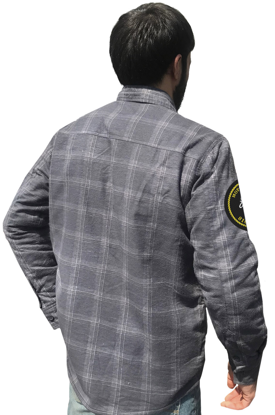 Демисезонная рубашка с эмблемой 810-ой ОБрМП Морская Пехота заказать онлайн