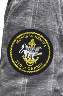 Демисезонная рубашка с эмблемой 810-ой ОБрМП Морская Пехота купить оптом