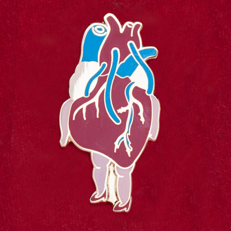 Дизайнерский значок от Dirty Paper "Анатомическое сердце"