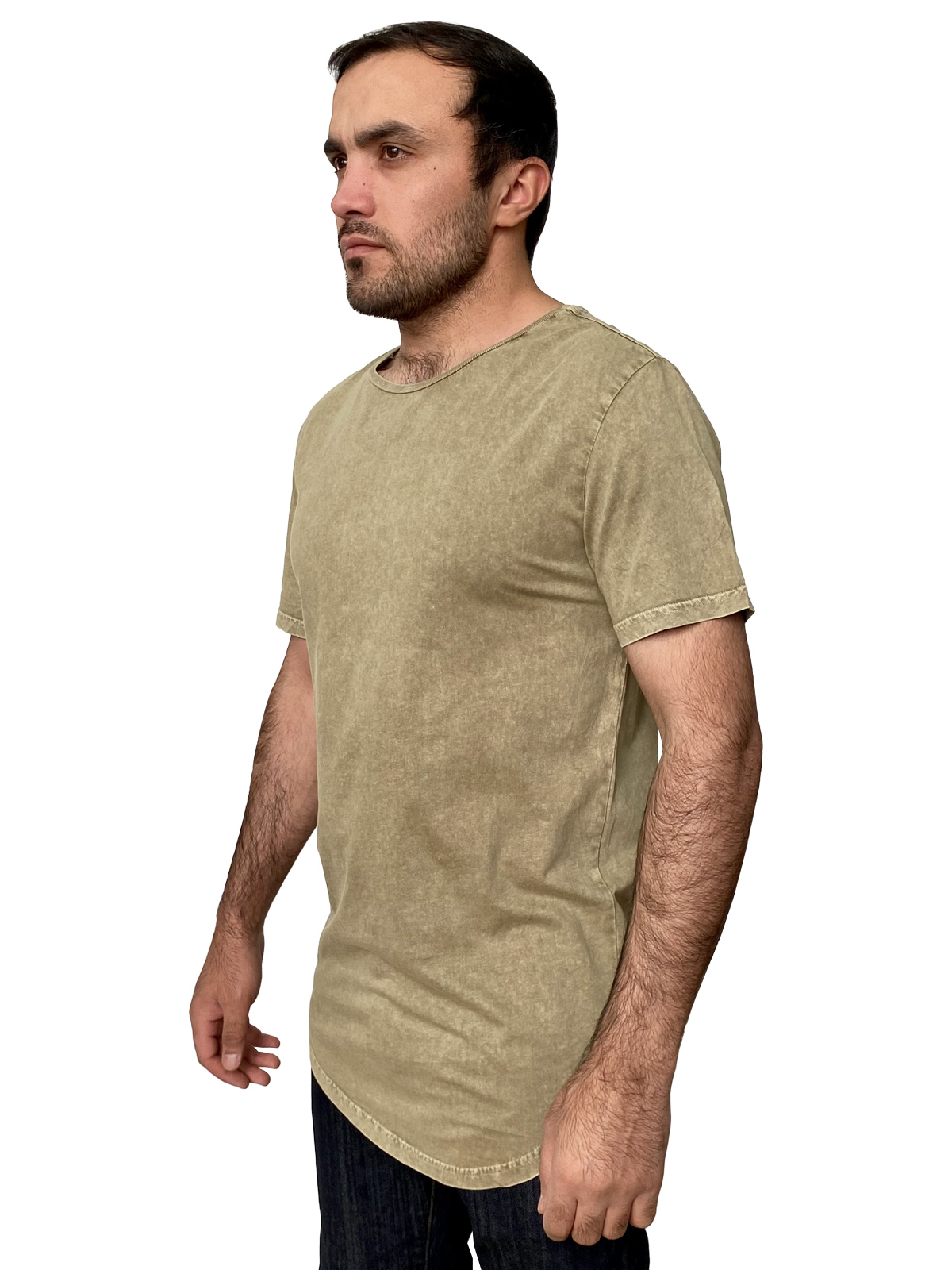Удлиненная мужская футболка из хлопка