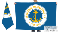 Doppelseitige flagge der deutschen Marine