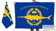 Doppelseitige flagge der Kampfschwim Deutschland
