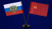 Двойной мини-флажок России и СССР