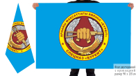 Двусторонний флаг Нацгвардии Казахстана "Спецназ Буркит"