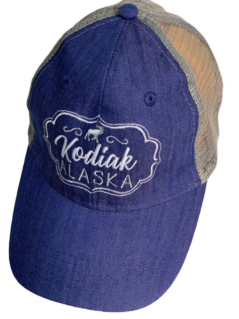 Джинсовая бейсболка с сеткой Kodiak Alaska №6405