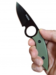 EDS нож скрытого ношения Omesio (черное лезвие, рукоять G10 хаки)