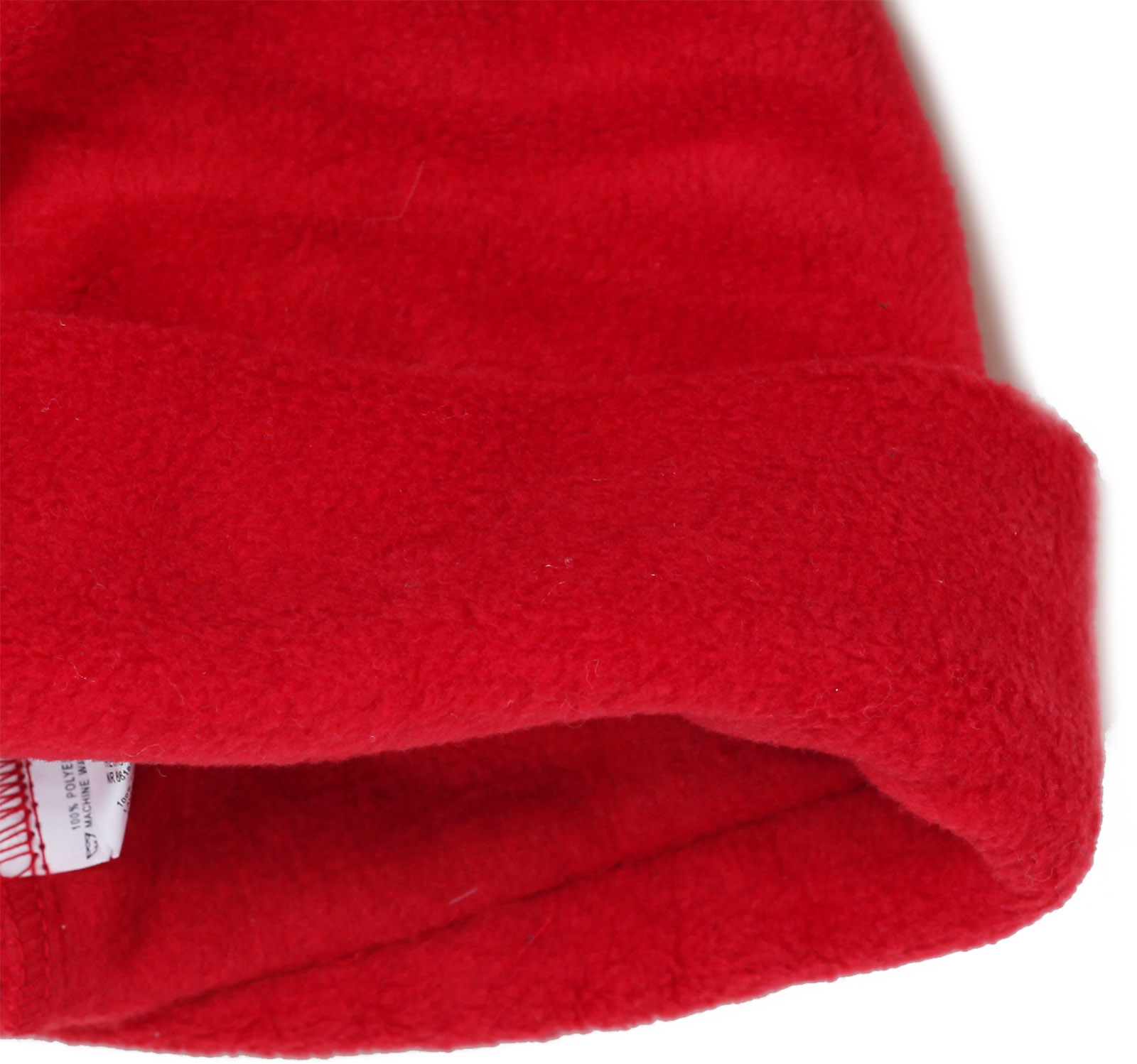 Купить эффектную красную женскую шапку из мягкого флиса на флисовой подкладке по выгодной цене