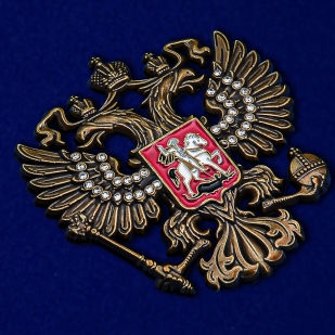 Эксклюзивный жетон Герб РФ со стразами