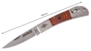 Элитный нож МВД складного типа с гравировкой - длина