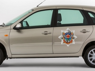 Фигурная наклейка "Звезда ВДВ" - вид на кузов авто
