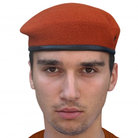 Оранжевый берет МЧС (Бесшовный, 100% шерсть)