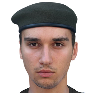Оливковый берет (Бесшовный, 100% шерсть)