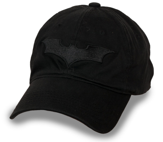 Фирменная черная кепка с эмблемой Бэтмена