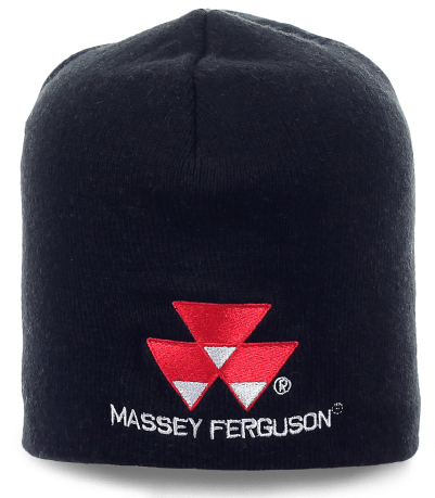 Фирменная мужская шапка на флисе Massey Ferguson. Очень теплый головной убор для любой погоды