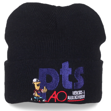 Фирменная мужская шапка с надписью Pts Ao