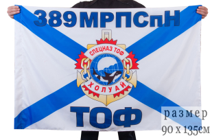 Флаг "389 МРПСпН Спецназ ТОФ" | Флаги ВМФ России