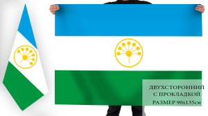 Флаг Башкирии двусторонний