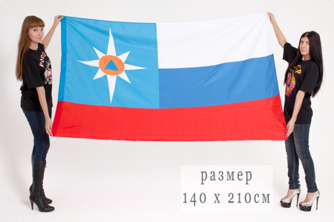Представительский флаг МЧС России двусторонний