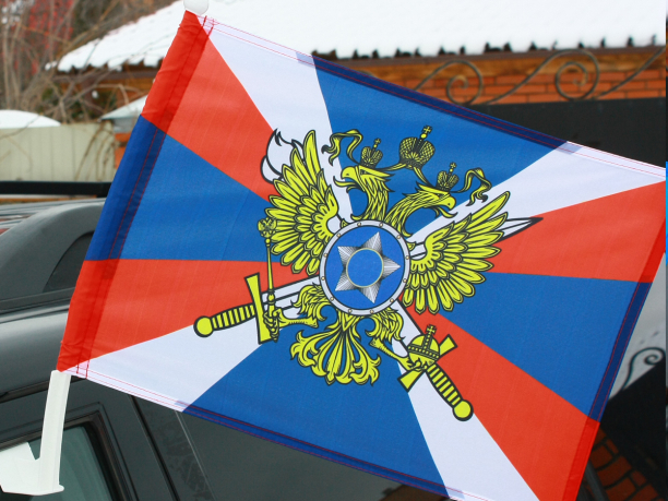 Флаг на машину с кронштейном «Внешняя разведка России»