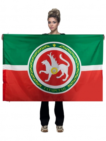 Флаг Республики Татарстан с гербом 