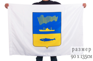 Флаг с гербом Мурманска