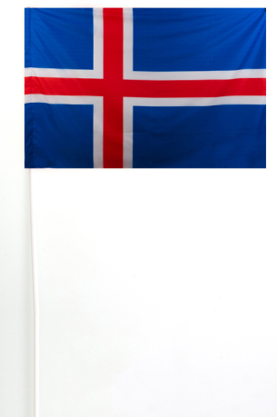 Флажок Исландии на палочке