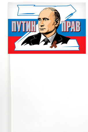Флажок на палочке Путин прав